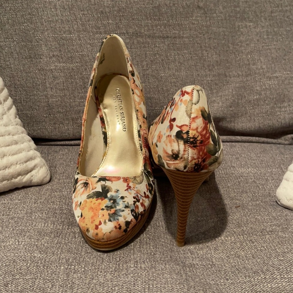 Christian Soriano floral heels
